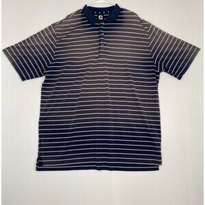 Footjoy FJ ProDry Golf Polo Shirt Mens Size XXL Pink Green Striped Stretch